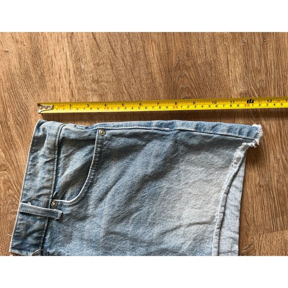 REVICE Blue Two Tone Full Zip Daisy Duke Denim Cut Off Shorts   Women's Size 31 - Picture 6 of 6